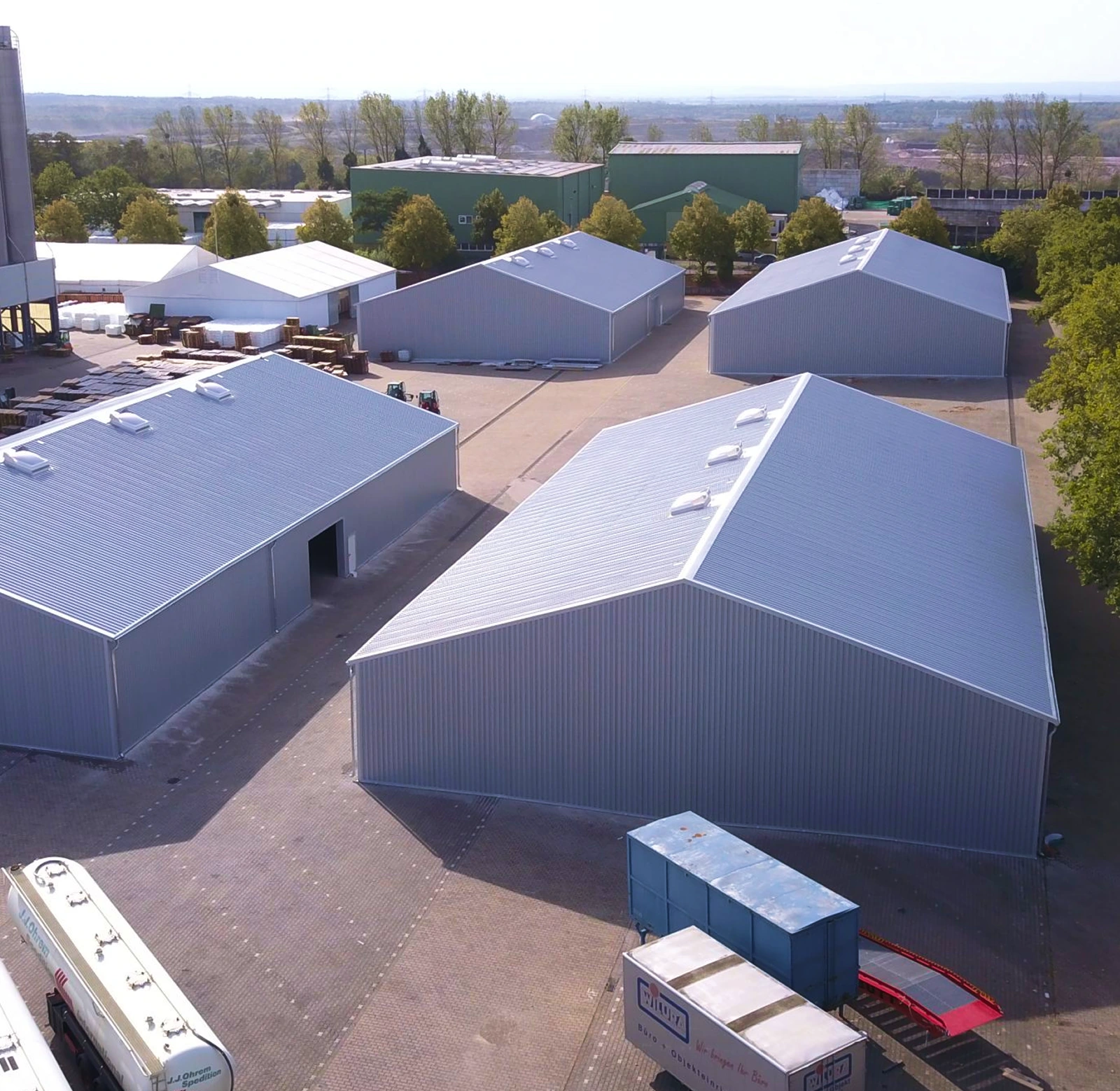 Four Industrial Storage Buildings